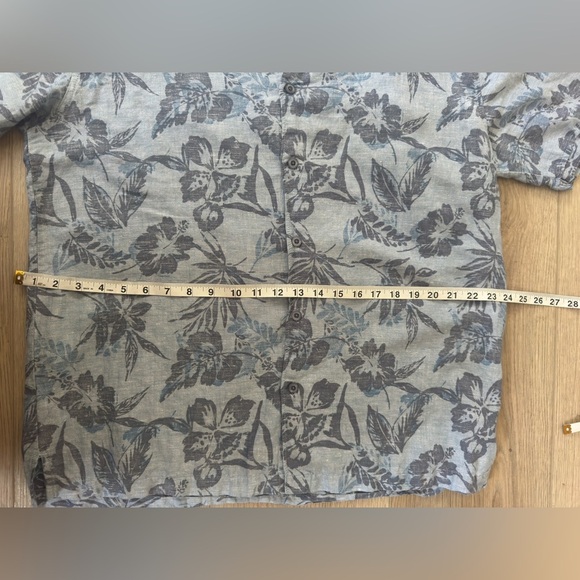 Cubavera Blue Casual Button Down Shirt with Artistic Design 🍂🍃 - Picture 4 of 6